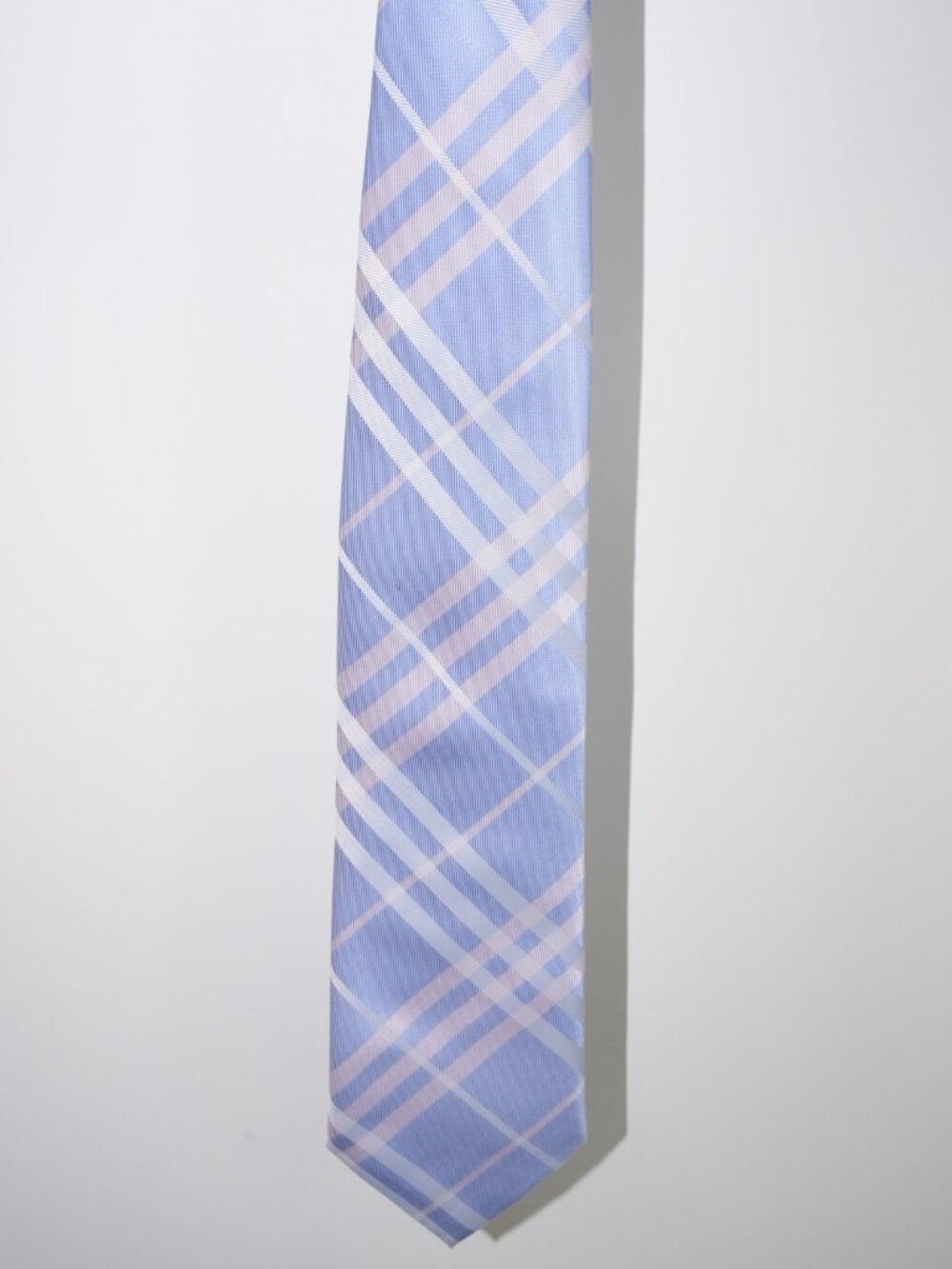 Ermenegildo Zegna Light Blue Plaid Tie